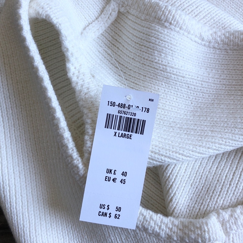 NWT Abercrombie and Fitch Mara Sweater Vest XL Cream Ivory - Picture 10 of 12